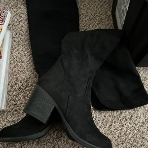 Black Thigh High Boots